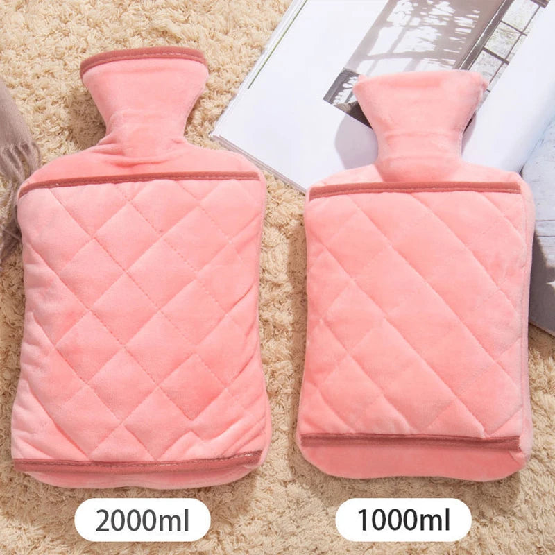 1PC Hot Water Bottle 1000ml Water Filled Winter Hot Water Bag Hand and Foot Thermos Hot Water Bottle Hot Water Accessories