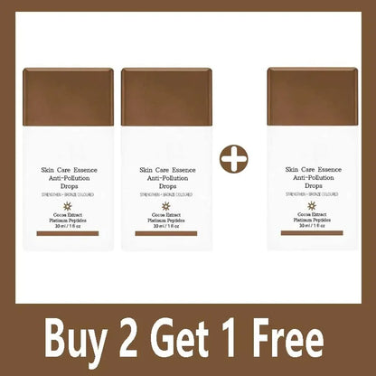 30ml Fake Tan Peptide Serums Liquid Dark Self Tanning Serum Self Tanning Essence Bronzer Drops Face Self Tanner Drops