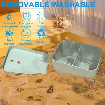 15L Ultra Quiet USB Pet Fountain with Built in Filter for Cats Dogs Auto Fill Water Dispenser Noise Free Hydration Bowl