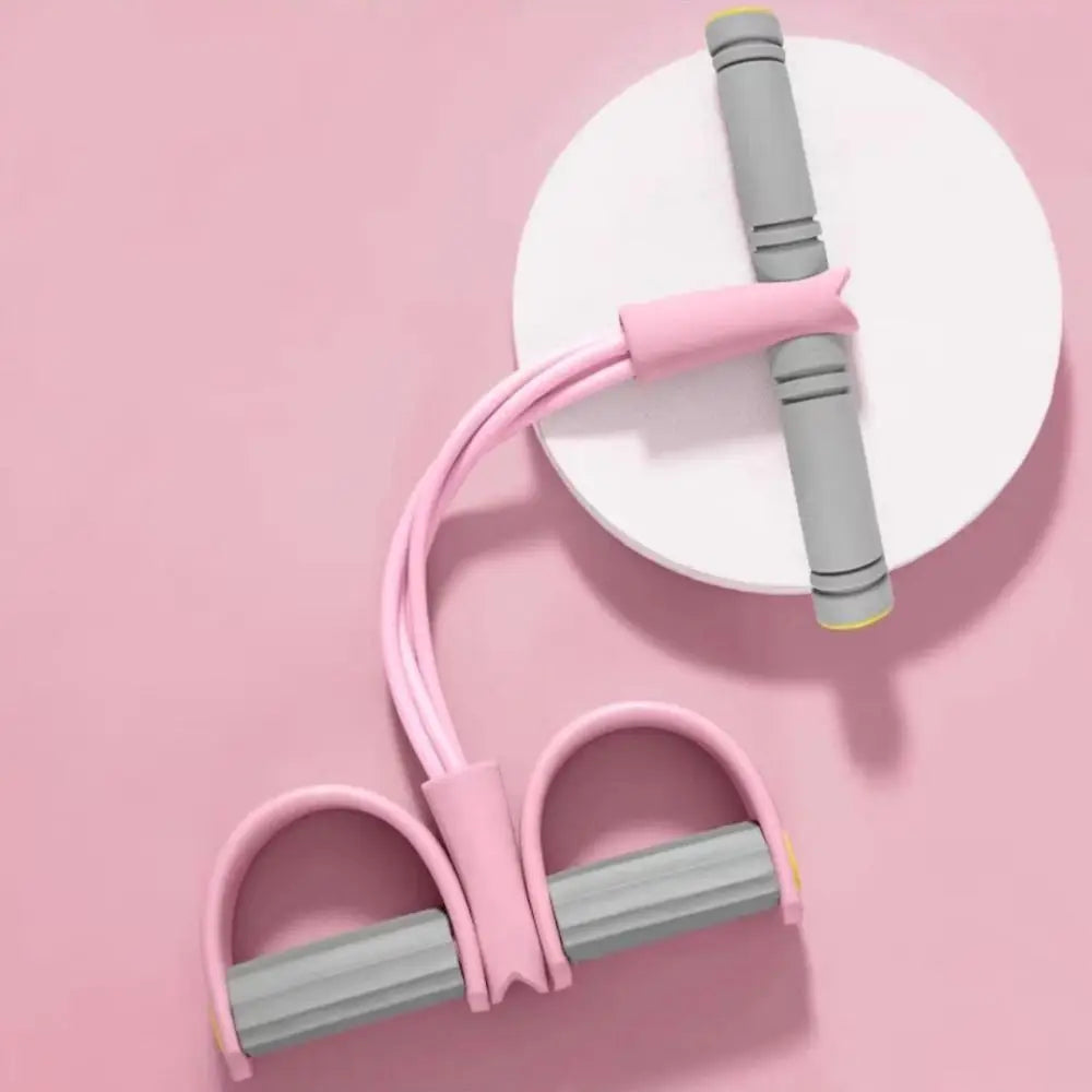 Multifunction 4-Tube Yoga Pedal Puller Rubber Abdominal Exerciser Resistance Band Thicken Elastic Pull Rope Waist