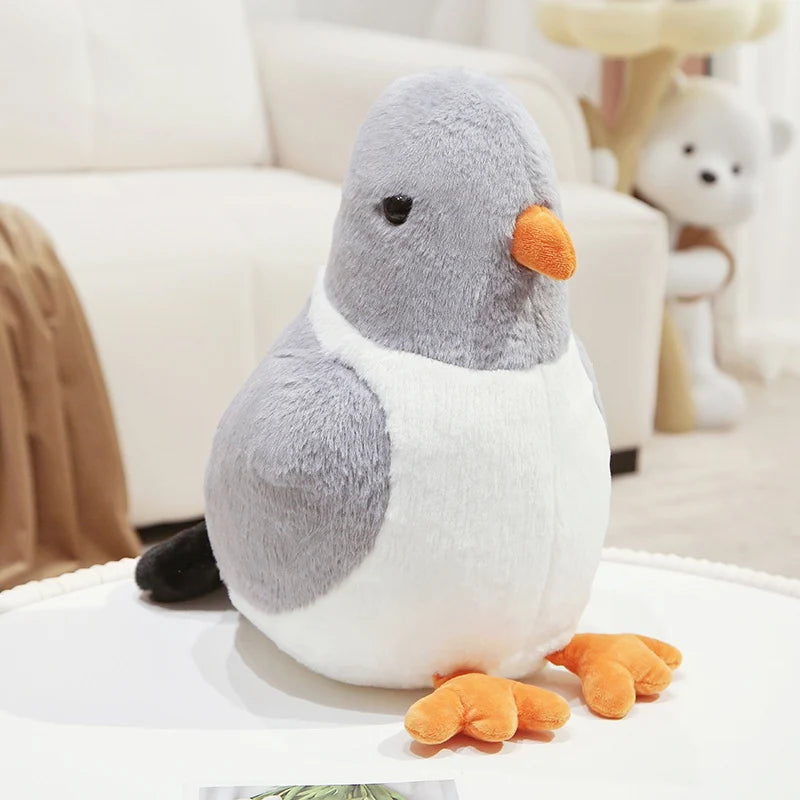 Simulated Round Chubby Pigeon Plush Toys Cartoon Bird Peace Dove Dolls Stuffed Home Decratied Ornaments Gifts for Kids Girls