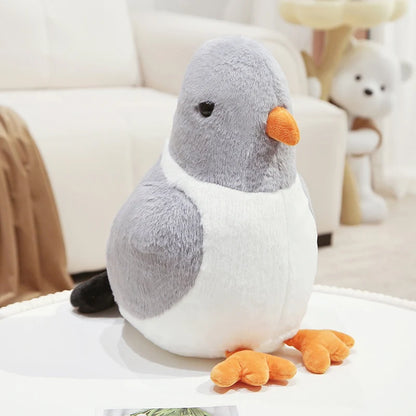 Simulated Round Chubby Pigeon Plush Toys Cartoon Bird Peace Dove Dolls Stuffed Home Decratied Ornaments Gifts for Kids Girls