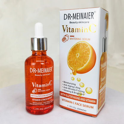 50ml*2pcs Vitamin C Face Serum, Brightens, Hydrates and Reduces Signs of Aging, with Vitamin C, Hyaluronic Acid for Glowing Skin