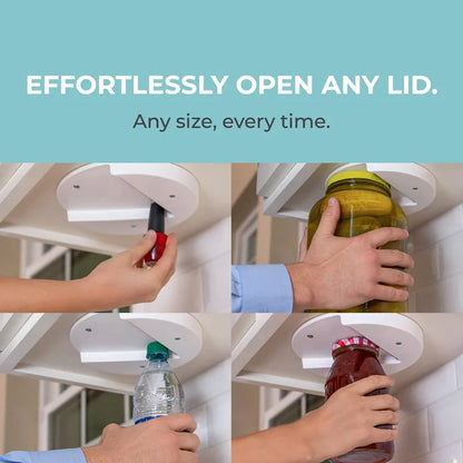 1pc Bottle Opener Multi-Function Under Cabinet Jar Openers Saving Screw Can Opener One Handed Bottle Opener Kitchen Gadget