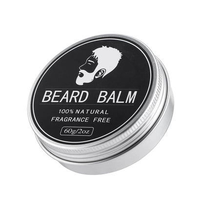 60g Beard Balm For Men Facial Hair Beard Growth Wax Thicking Moisturizing Nourishing Professional Mustache Cream Beard Care