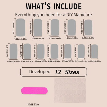 Chic Bows Tie Adorned Press On Nails Medium Long False Nails Full Cover Glossy Nude Square Acrylic False Nails Drop Shipping