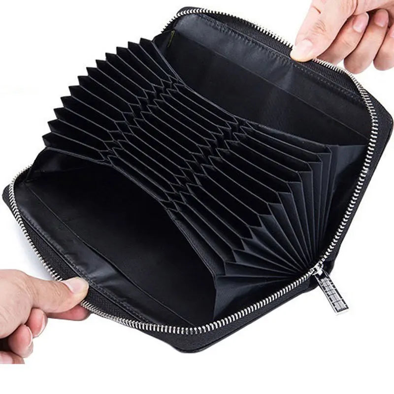 Women RFID Blocking Wallet Genuine Leather Anti Theft 36 Card Holders Women Wallets With Phone Case Clutch Bags Coin Purse Girl