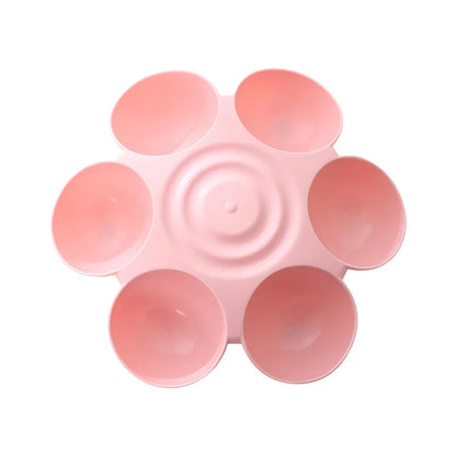 Six-in-one Dog Bowl Puppy Slow feeder Dog Bowl Cat Water Bottle flower-shaped cat Water feeding bowl Healthy Eating plate Pet ac