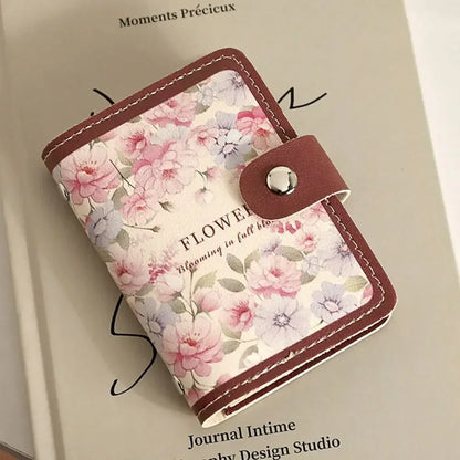 RFID Blocking ID Card Holder Creative 20 Card Pockets PU Leather Mini Wallets  Laminated Concealed Pull-out Business Card Case