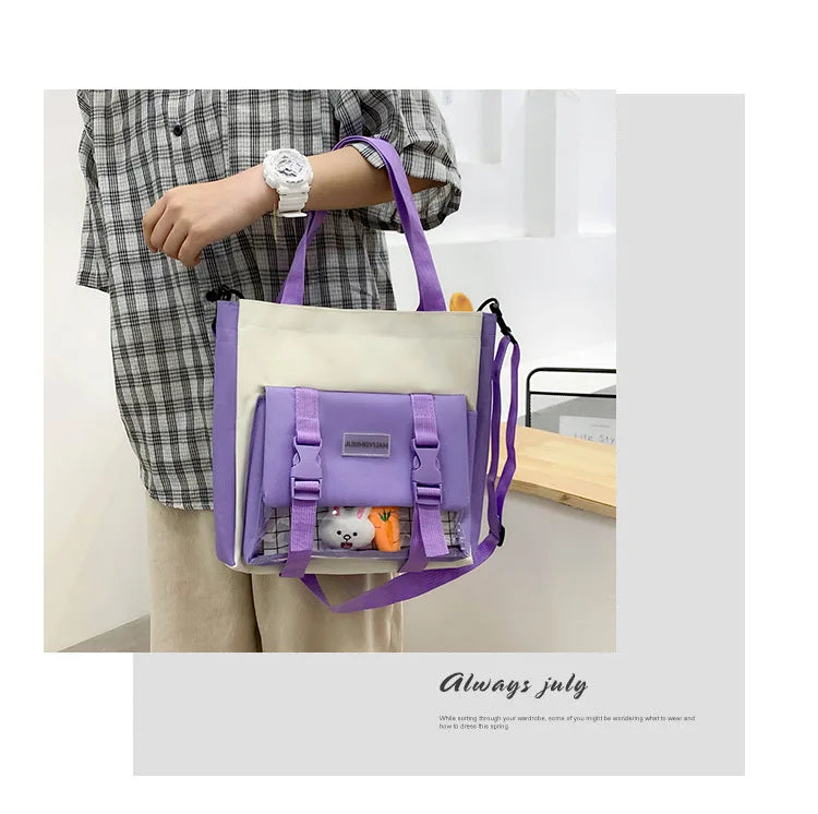 New Large-Capacity Primary School Junior High School Students Shoulders Backpack High School Five Sets of Multi-Compartment Fash