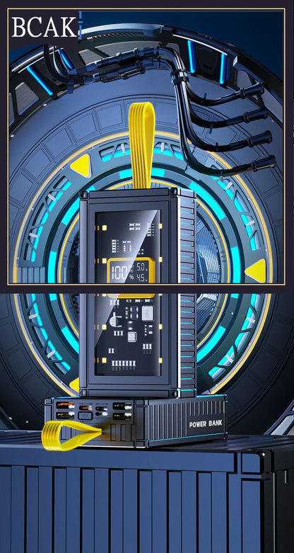 BCAK  Brand discount store 30000mAh 50000mAh 120W Fast Charging Transparent Power Bank 200000mAh Large-capacity Mobile Power