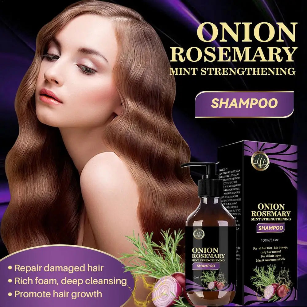 Hair Growth Thickening Shampoo Hair Growth Deep Cleansing Volumizing Shampoo Rosemary Onion Shampoo Hair Thickening Care Product