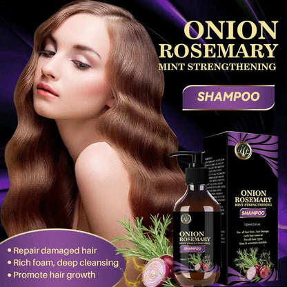 Hair Growth Thickening Shampoo Hair Growth Deep Cleansing Volumizing Shampoo Rosemary Onion Shampoo Hair Thickening Care Product