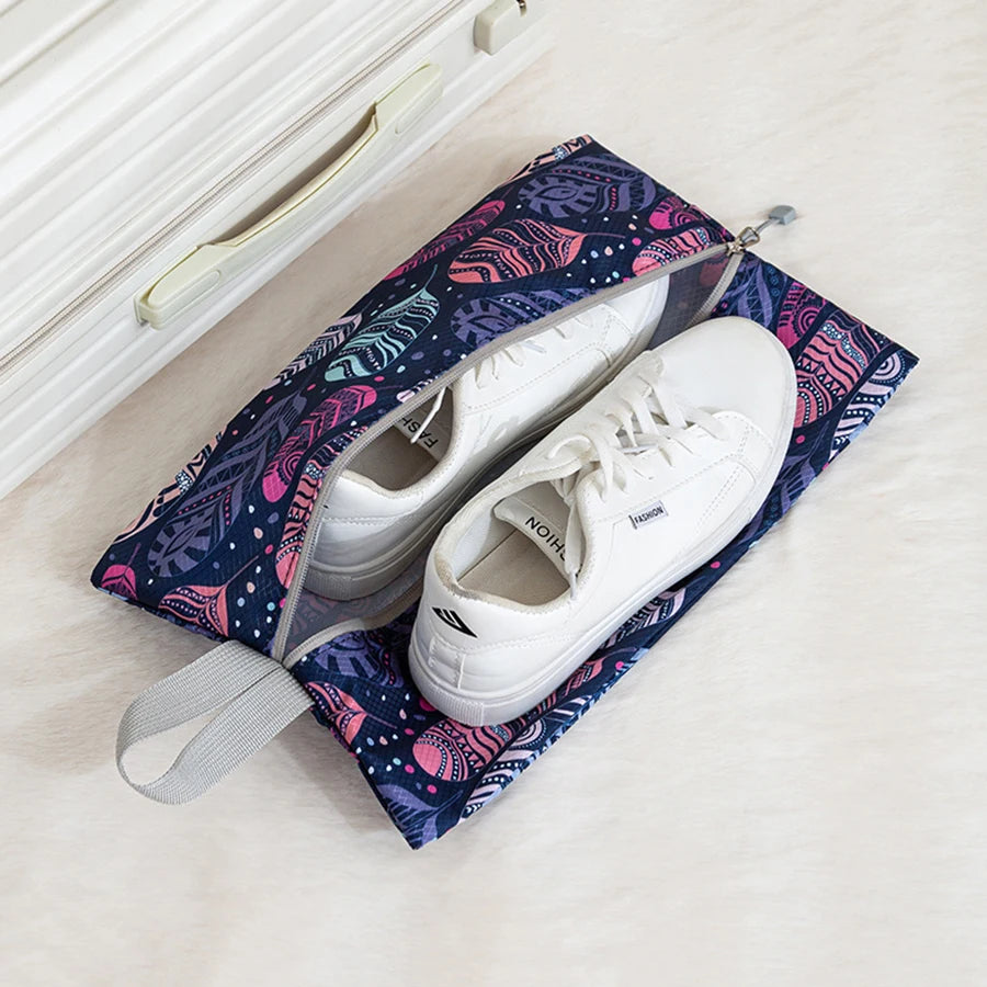 4pcs Compression Storage Bag Large Capacity Foldable Packing Cubes Washable Expandable Luggage Storage Bags Set