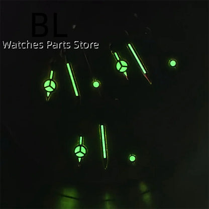 BLIGER 24.5mm Watch Dial Hand Set Sunburst Gray Rose White Mother Pearl Dial Roman Diamond Index Fit NH05 Movement Women Watches