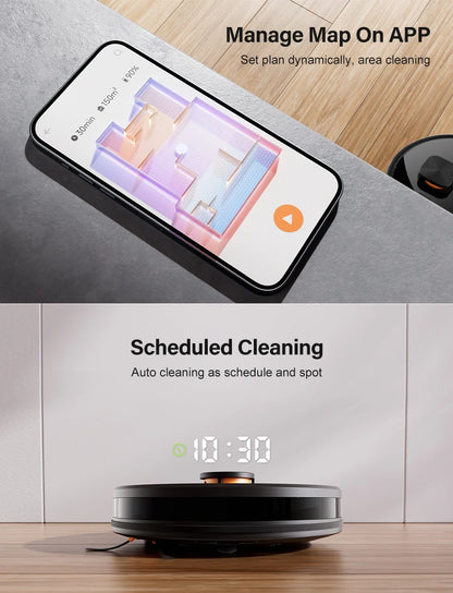 X7 Robot Vacuum Cleaner Can Work For 120-150 Minutes With Laser and Gyroscope Navigation Function Automatic Cleaning Sweep Robot