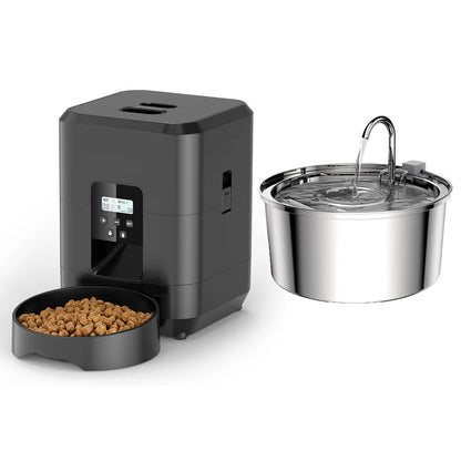 Automatic Cat Feeder 3.5L Dog Dry Food Dispenser Bowl 2L Pet Dogs Water Fountain Drinking Feeding For Pet Smart Tuya WIFI Feeder