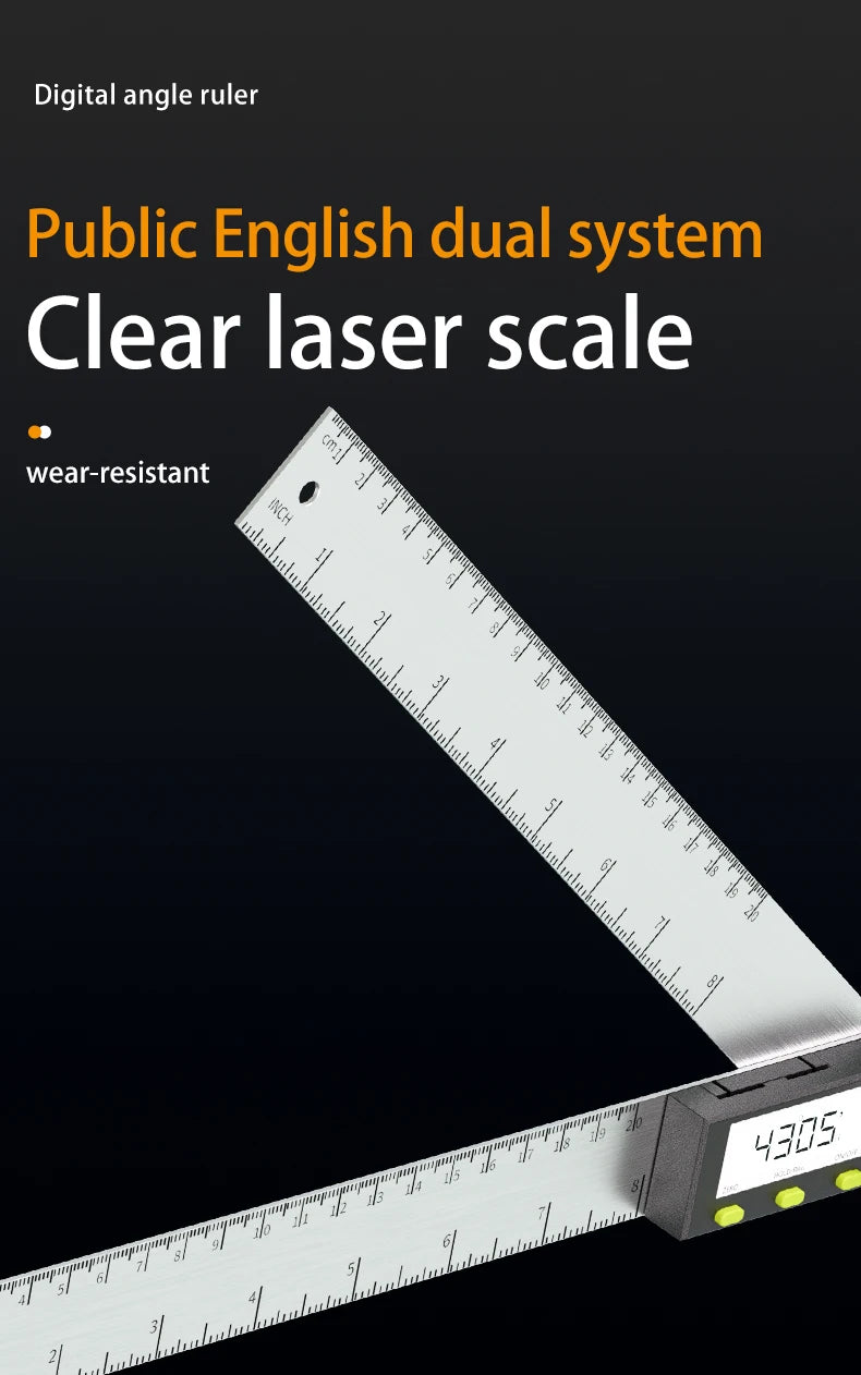 Multi functional digital angle ruler-High precision universal level and multi-purpose electronic measuring ruler