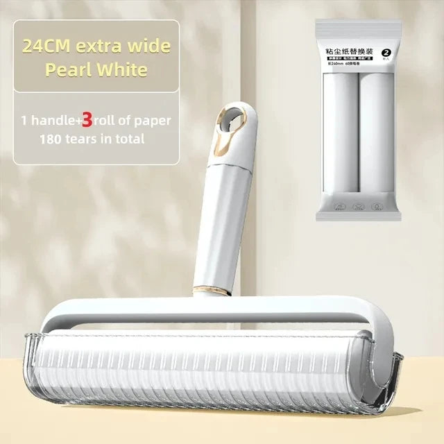 New Wider 24cm Sticky Lint Roller for Pet Hair Portable Pet Lint Remover for Clothes Furniture Carpet Dog & Cat Hair Removal