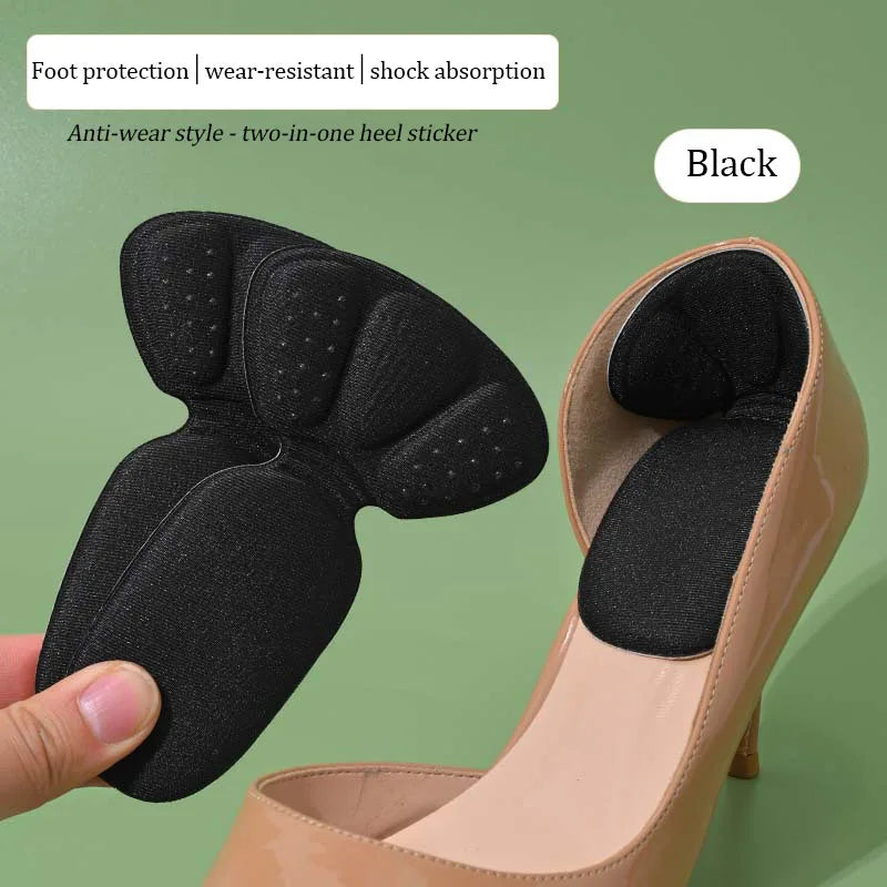 T-Shaped Heel Protectors Stickers Womens Shoes Heel Cushion Foot Care Products Non Slip Shoe Pads High Heels Half Shoe Inserts