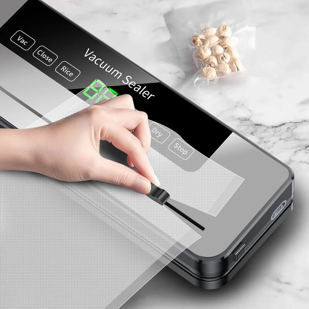 Vacuum Sealer Machine 65KPA Food Vacuum Sealer Compact Machine For Food Preservation Automatic Food For Home Kitchen