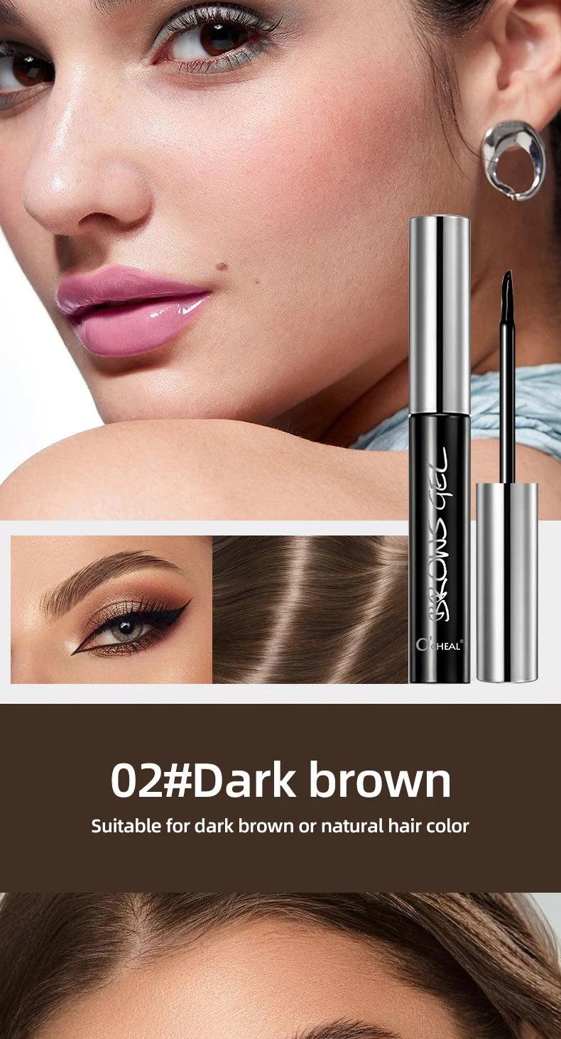 Ocheal Easy Peel Off Eyebrow Gel Tattoo Tint Semi-Permanent Eyebrow Gel Waterproof Long-Lasting Black Brown 3D Mascara Serums