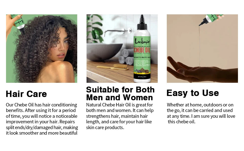 3pcs/set Hair Care Products for Women Moisturize Nourish Rosemary Oil Natural Batana Oil & Chebe Serum Anti-frizz Treatment Hair