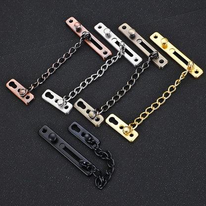 Door Chain with Lock Door Lock Bolt Chain Kids Safety Security Home Latch Buckle Guard Lock Anti-Theft Hotel Hardware Accessorie