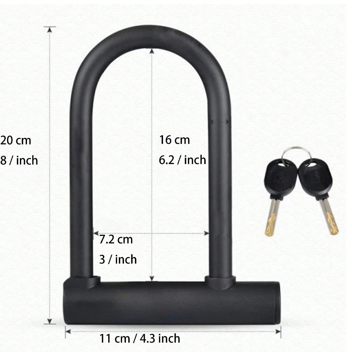 Bicycle lock mountain bike anti-theft U-shaped lock electric car motorcycle anti-shear anti-breaking