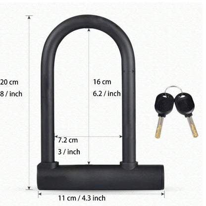 Bicycle lock mountain bike anti-theft U-shaped lock electric car motorcycle anti-shear anti-breaking
