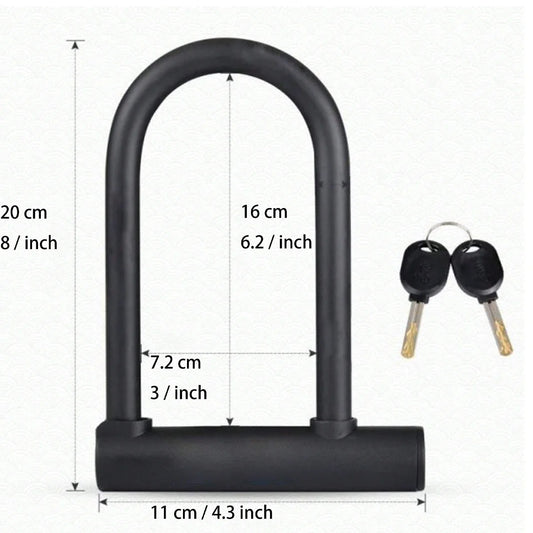 Bicycle lock mountain bike anti-theft U-shaped lock electric car motorcycle anti-shear anti-breaking