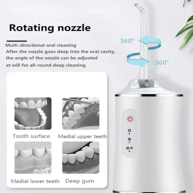 Hqd Portable Household Electric Tooth Washer Teeth Cleaning Oral Care No Harm to Teeth Dental Rechargeable Teeth Whitening