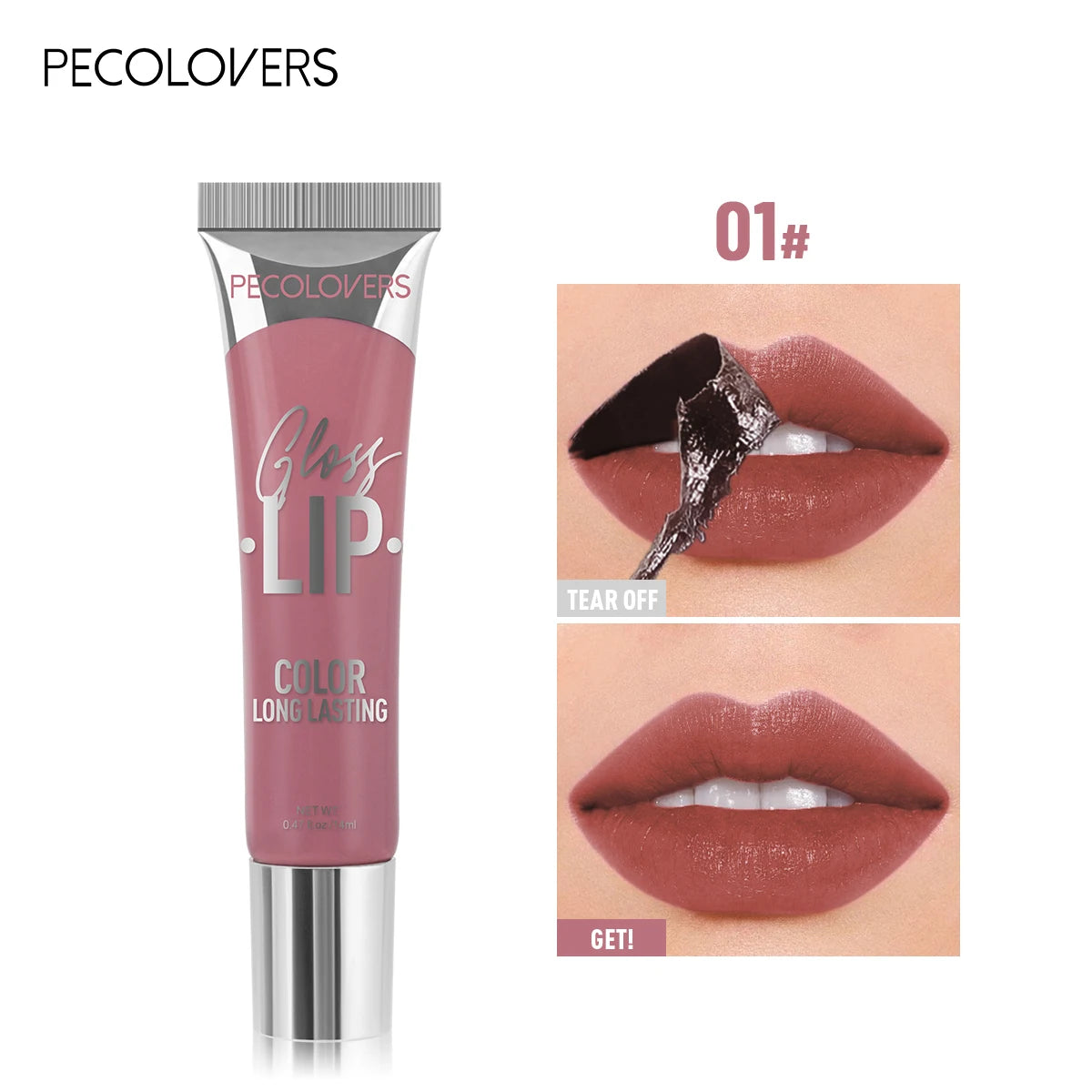 New Lip Stain Peel Off and Reveal - Long Lasting Waterproof Pink Lip Tint Transfer Proof Natural Lip Stain