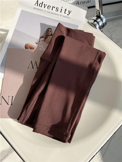 No need wear Underware Yoga Sport Pant Fitness Workout Tights and Soft Women High Waist Running Gym Leggings