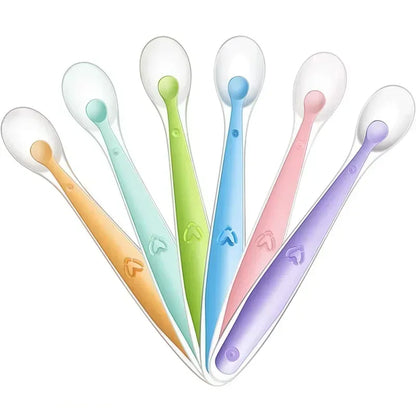 1PC Silicone Spoons for Baby Infant Feeder Spoons for Children Kids Soft Safety Feeding Spoons BPA Free Baby Utensils Flatware
