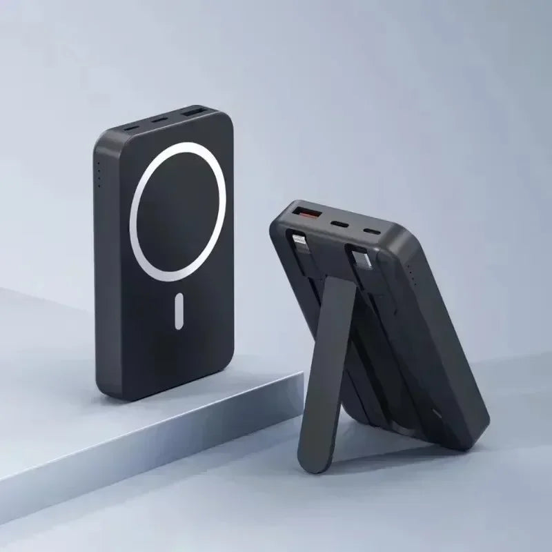 Wireless power bank, built-in cable holder, large capacity, super fast charging, power bank, magnetic, 30000mAh, new
