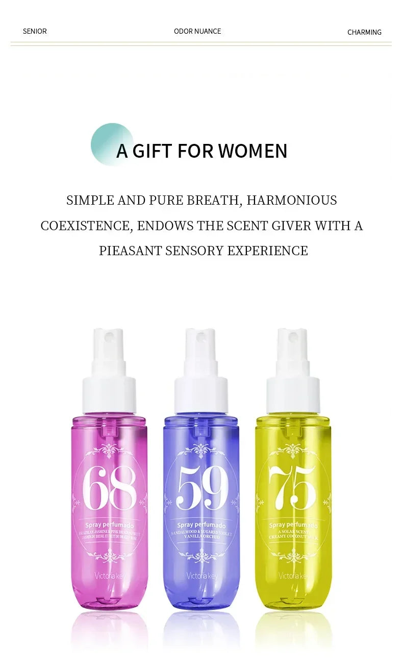 Body fragrance spray Fresh air Scent Long Fruity Non-irritating Portable Liquid Perfume Moisturizes Skin For Men And Women 90ml