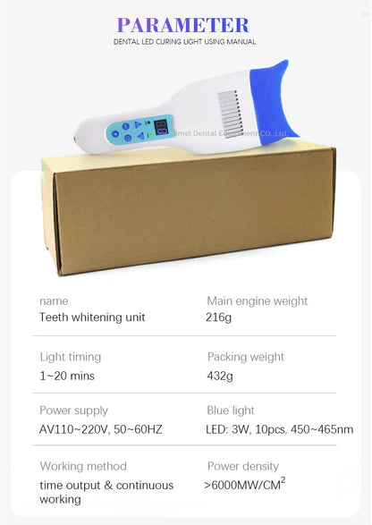 3W portable Dental Unit Bleaching Machine LED Teeth Whitening Light with 10pcs  Blue LED Lights