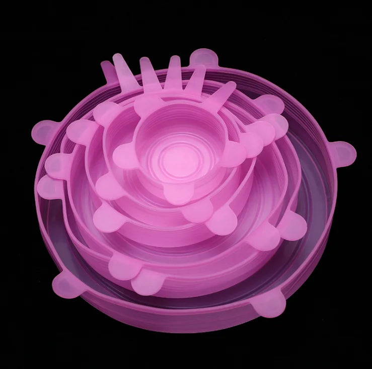 Silicone Cover Stretch Lids Reusable Durable and Expendable Lids Silicone Covers for Fresh Food Leftovers Keep Food Fresh