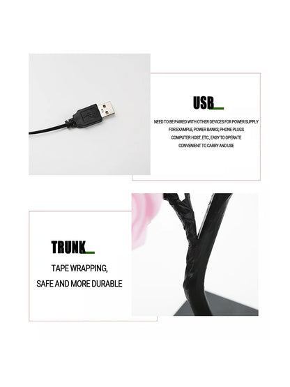 LED Table Lamp Rose Flower Tree USB Night Lights Home Decoration LED Table Lights Parties Xmas Christmas Wedding Bedroom Decor