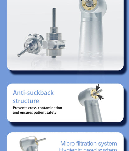 XND Dental 5 SMT LED Light Air Turbine High Speed Handpiece with 5 Water Spray Shadowless 2/4 Holes Teeth Drill Dental Supply