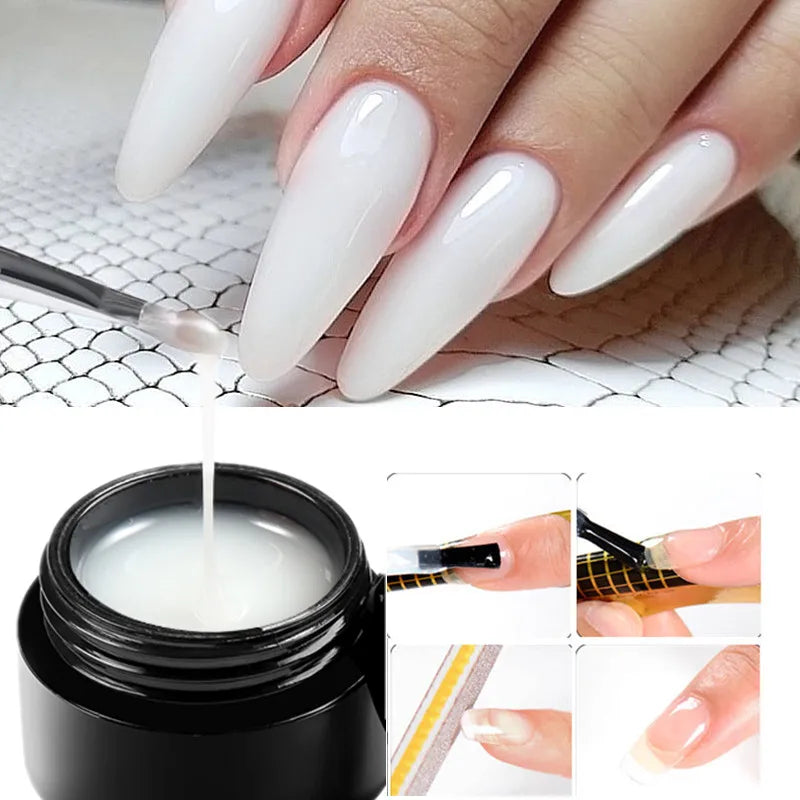 Baby Boomer Extension Nail Gel Set UV Builder Ombre Nails Camouflage Quick Extension Gel Extended Nails Art Gel Kits Manicure
