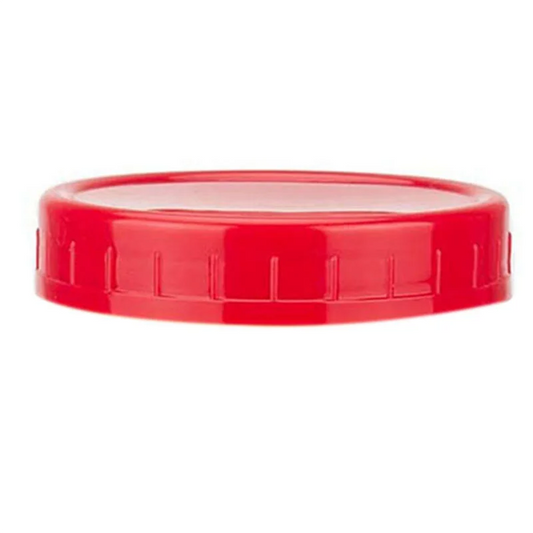 B84B-48 Pack Plastic Jar Lids - Colored Jar Caps 100% Compatible For Ball Kerr Wide Jars (Wide Mouth)