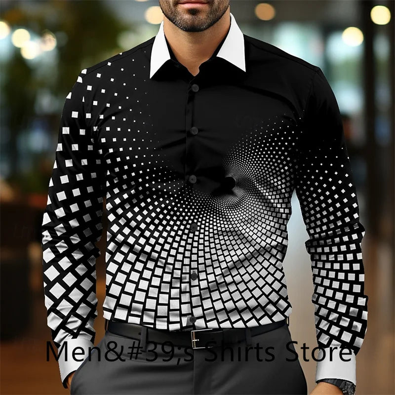 Casual business men's formal shirt button shirt long sleeve party evening business daily autumn winter spring summer shirt