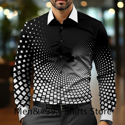 Casual business men's formal shirt button shirt long sleeve party evening business daily autumn winter spring summer shirt