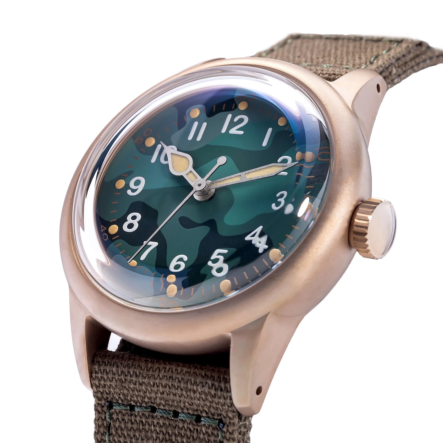 【SHY035】THORN Watch CuSn8 Tin Bronze Watch 36mm Diameter WWII Military Watch Retro Watch Trendy Men's Watch NH35 Movement