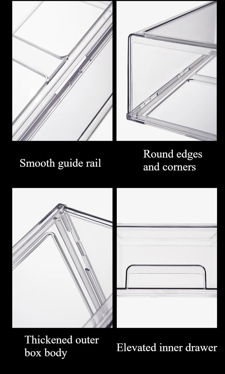 Kitchen Refrigerator Storage Box Fruit Vegatable Meat Fish Food Drawer Organizer Fresh-keeping Stackable Bin Stackable Container