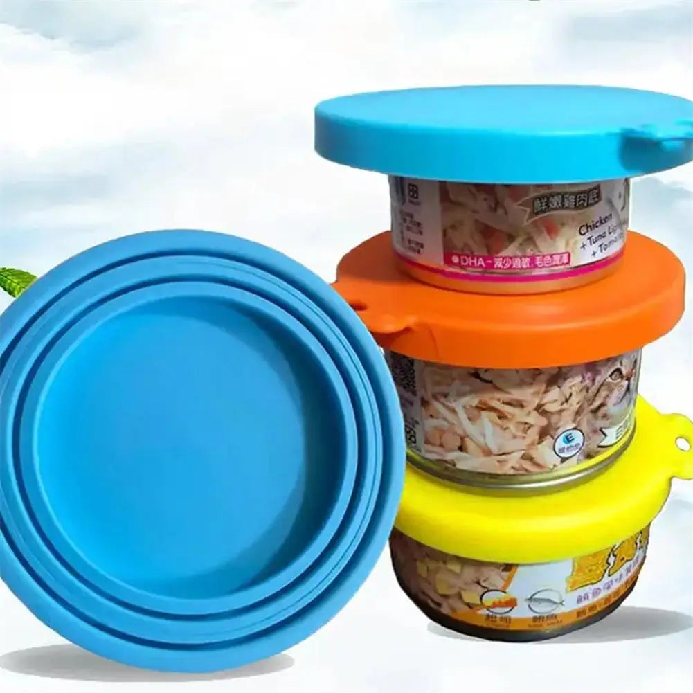 Silicone Canned Lid Sealed Feeders Food Can Lid For Puppy Dog Cat Storage Cap Reusable Cover Lid Health Pet Daily Supplies