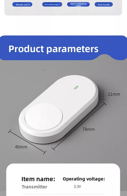 Smart Wireless Light Switch Remote Control for Bedroom/Lazy People, Auto On/Off, Smart Home Device