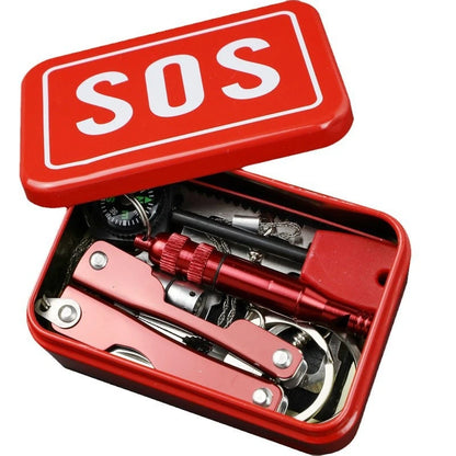 Outdoor Survival Kit Emergency Gear Set, SOS Tool for Camping Hiking Adventure - Lightweight Durable,Camping, Hiking, Adventure